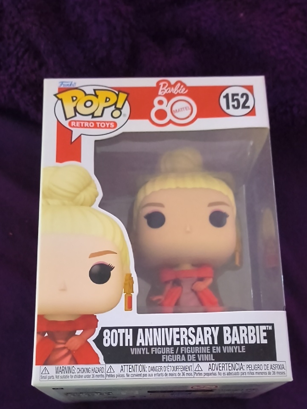 Funko 80th Anniversary Barbie Pop! Vinyl - Blonde with Red Outfit